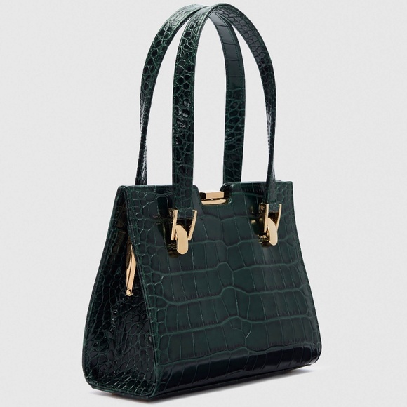 Reformation Handbags - Reformation Nara Shoulder Bag Green - Size OS